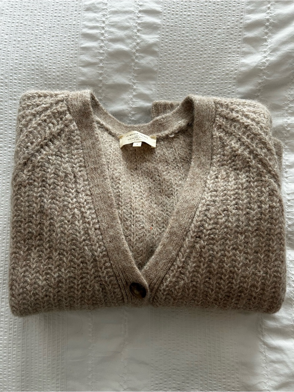 Sézane Basile Cardigan in Taupe- Size Small **